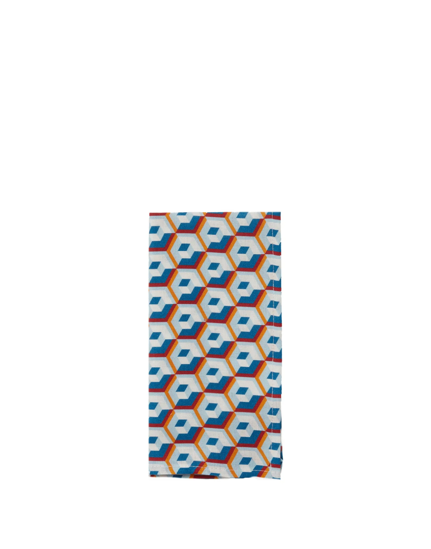 La DoubleJ Tovaglioli|Tessili<Large Napkins Set Of 2Cubi Blu in Linen