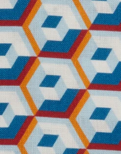La DoubleJ Tovaglioli|Tessili<Large Napkins Set Of 2Cubi Blu in Linen