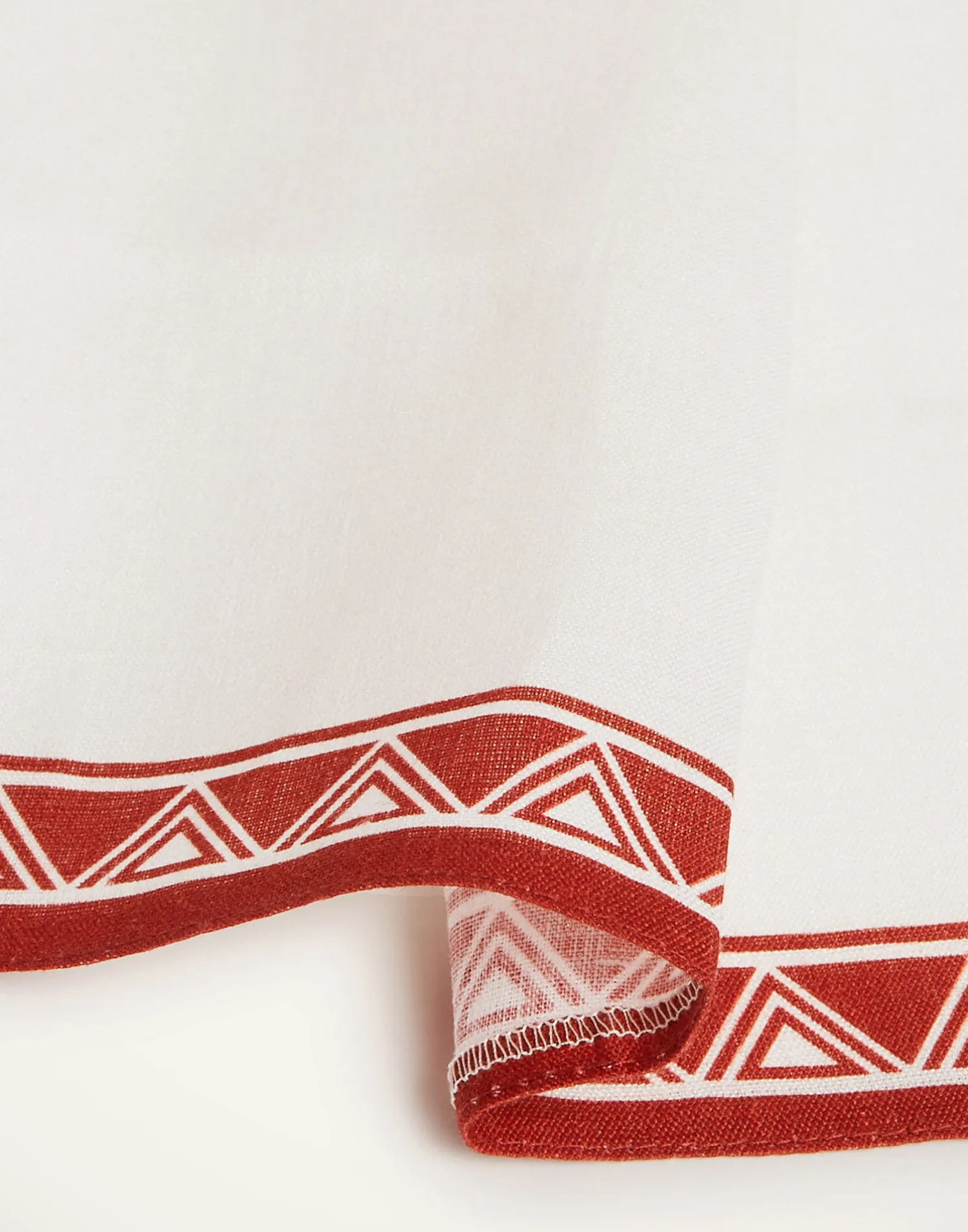 La DoubleJ Tessili<Large Napkins Set Of 2Date Palms Brick in Linen