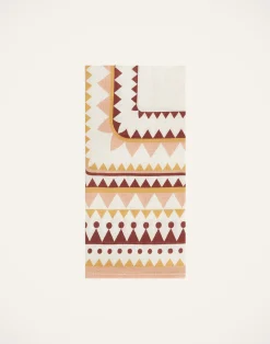 La DoubleJ Tessili<Large Napkins Set Of 2Doric Plac&eacute;e Pink in Linen