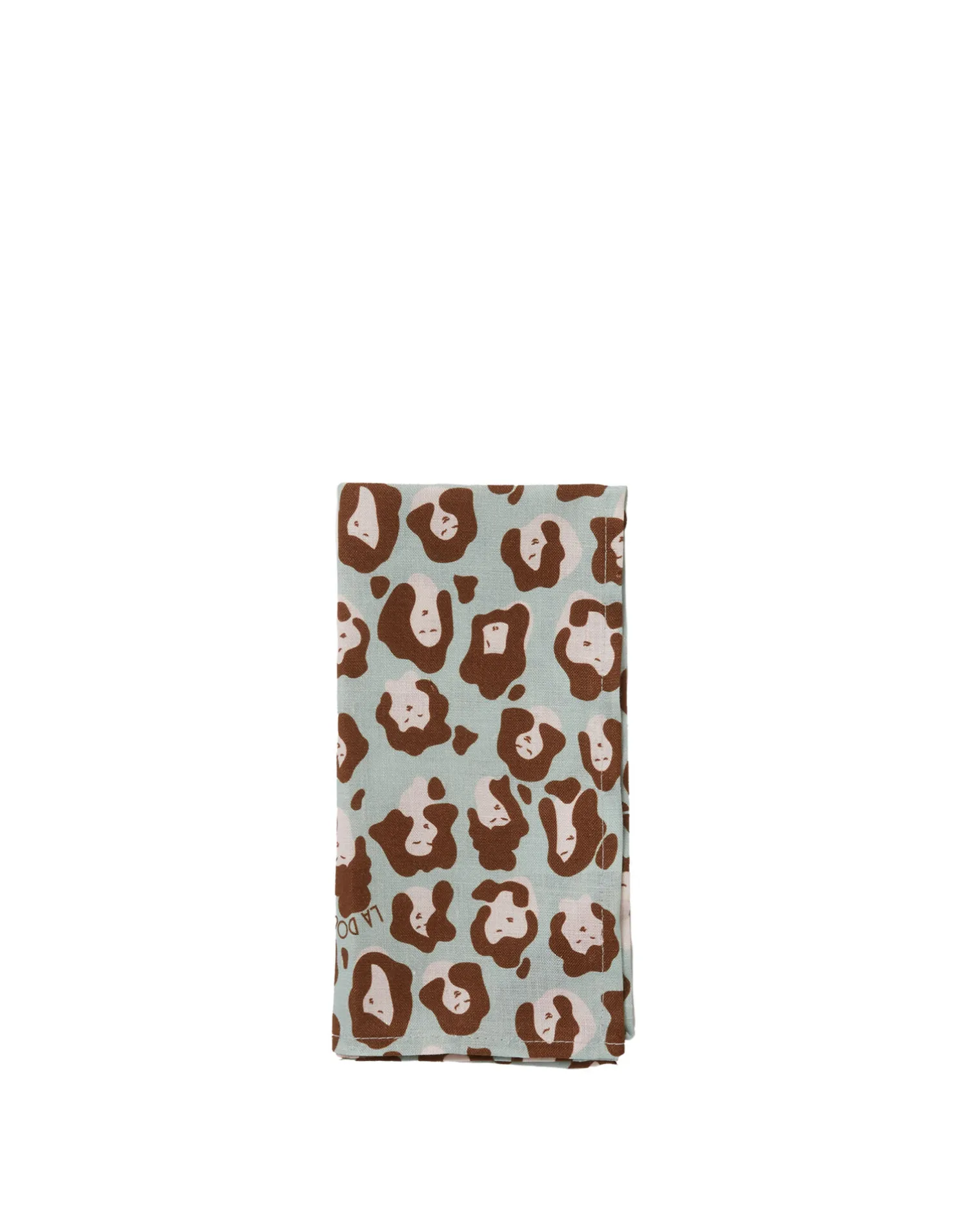 La DoubleJ Tovaglioli|Tessili<Large Napkins Set Of 2Lady Leopard Acqua in Linen