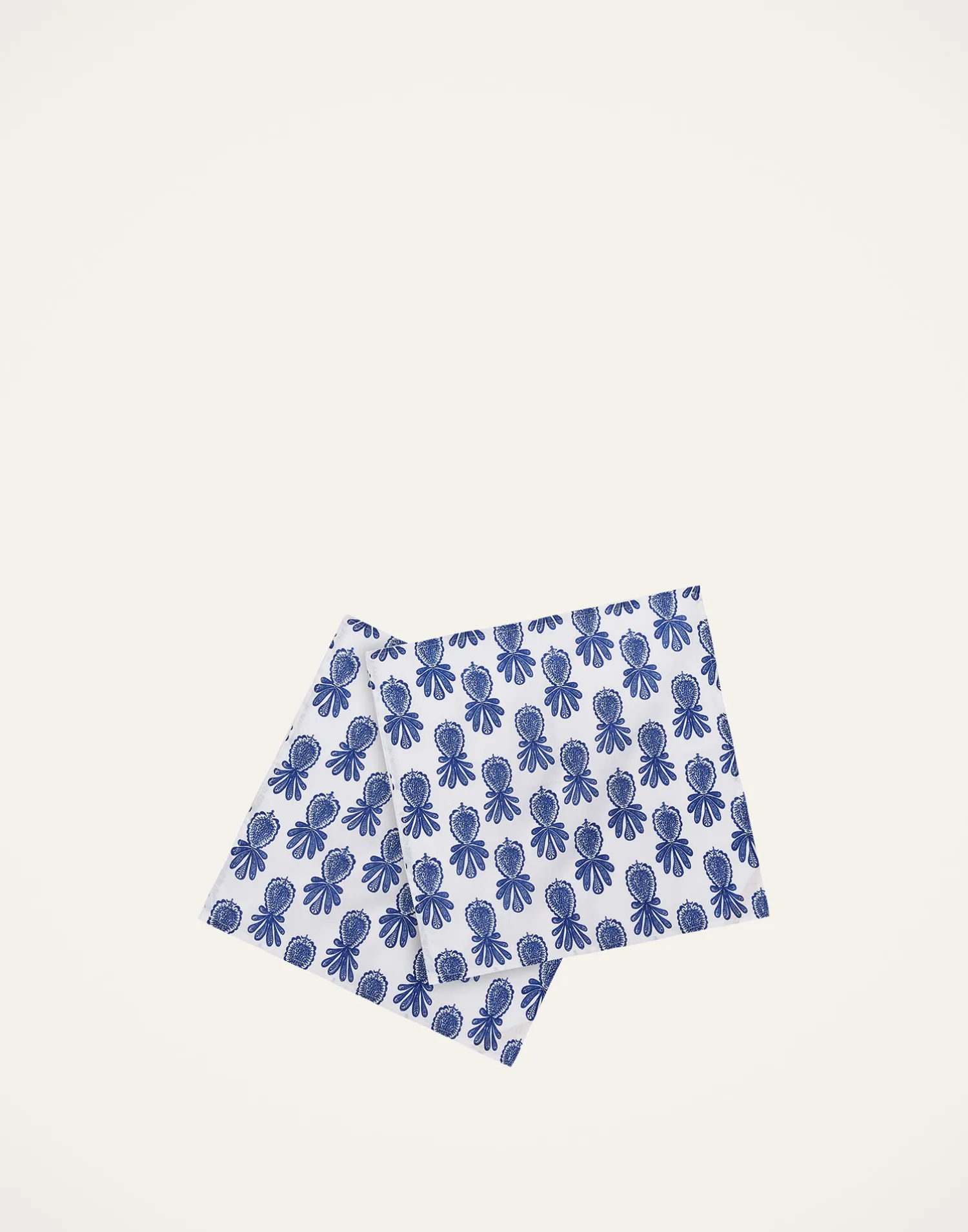 La DoubleJ Tovaglioli|Tessili<Large Napkins Set Of 2Pineapple Blu in Linen