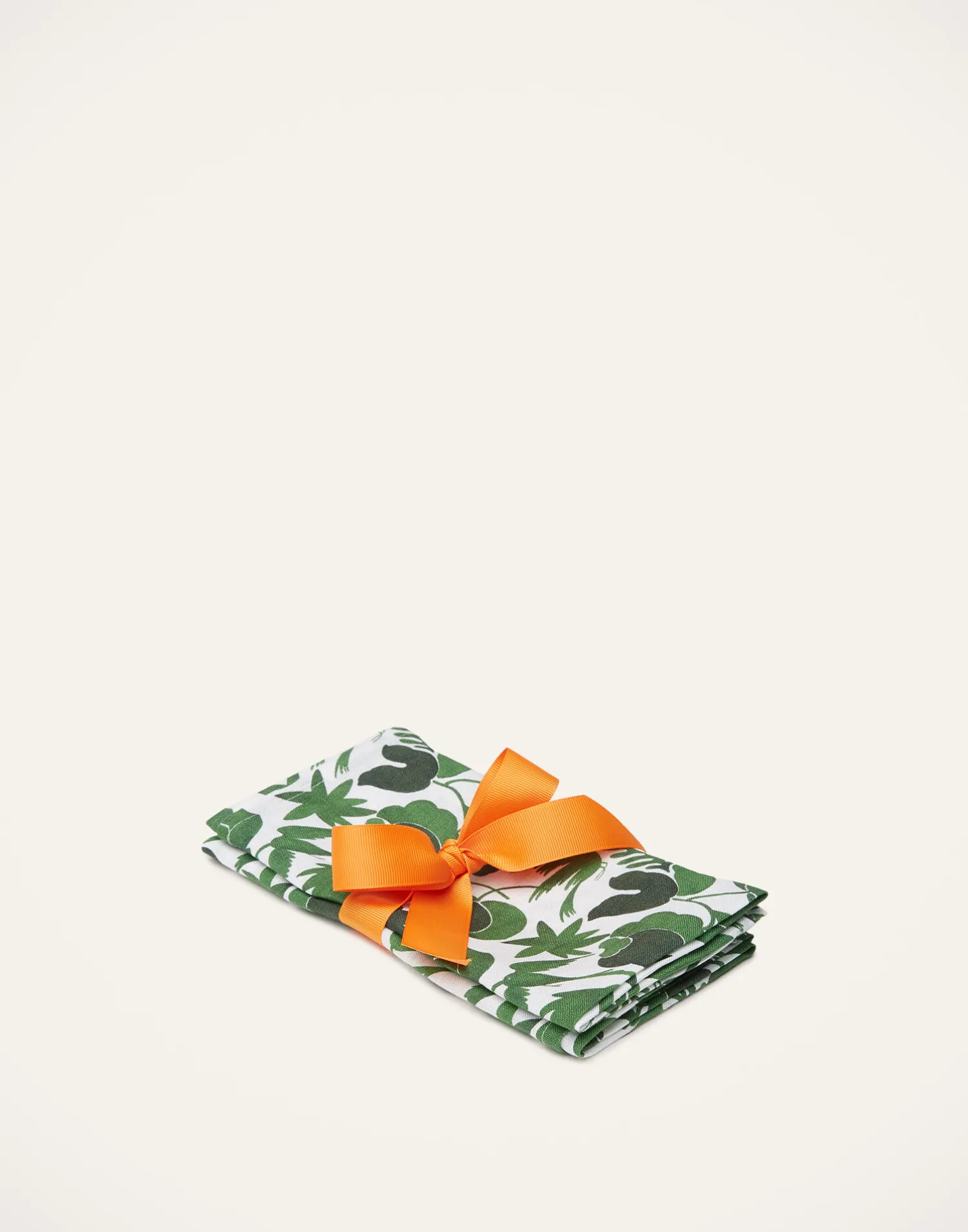 La DoubleJ Tovaglioli|Tessili<Large Napkins Set Of 2Wildbird Verde Small in Linen