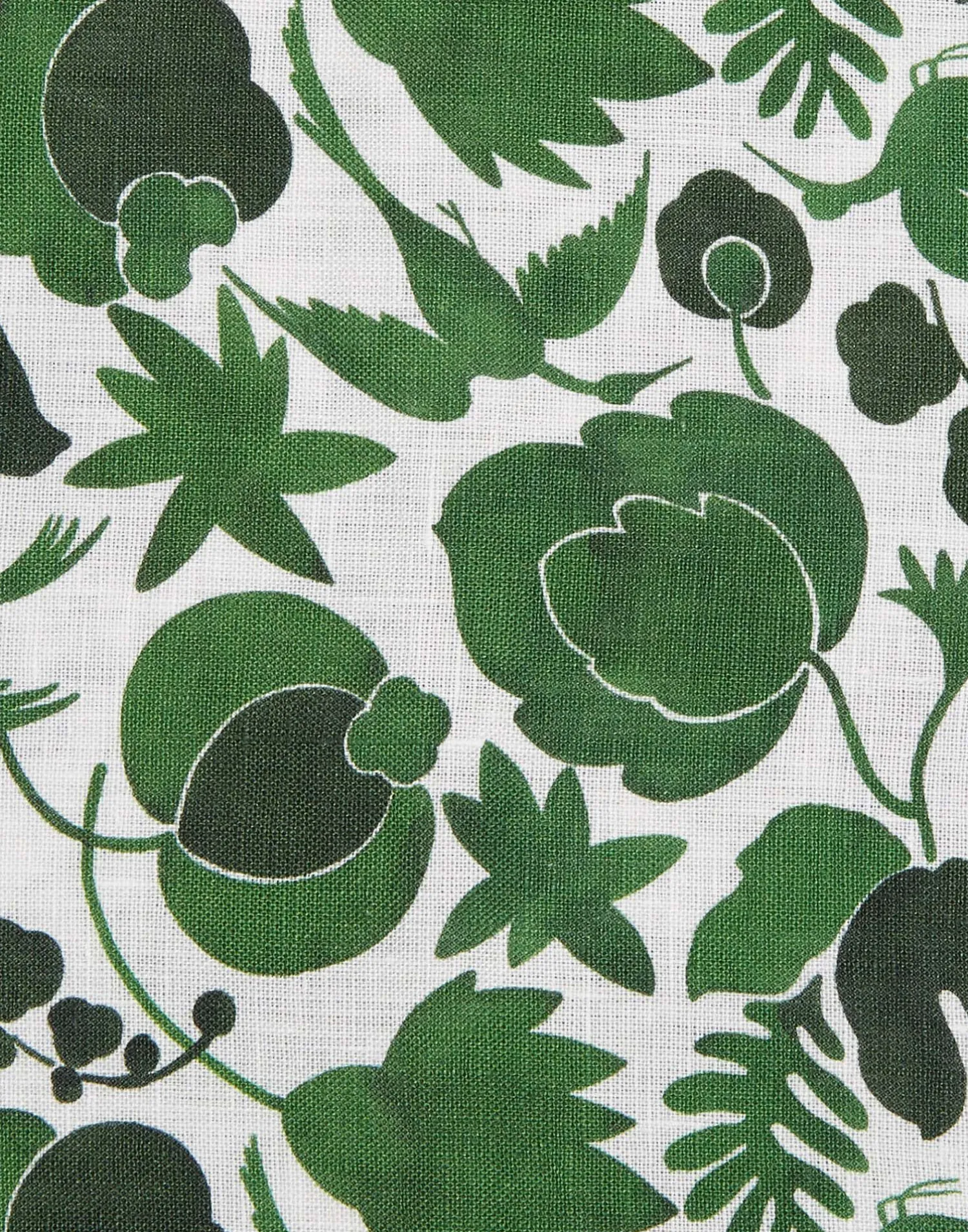 La DoubleJ Tovaglioli|Tessili<Large Napkins Set Of 2Wildbird Verde Small in Linen