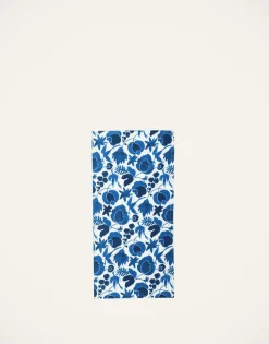 La DoubleJ Tovaglioli|Tessili<Large Napkins Set Of 2Wildbird Blu Small in Linen