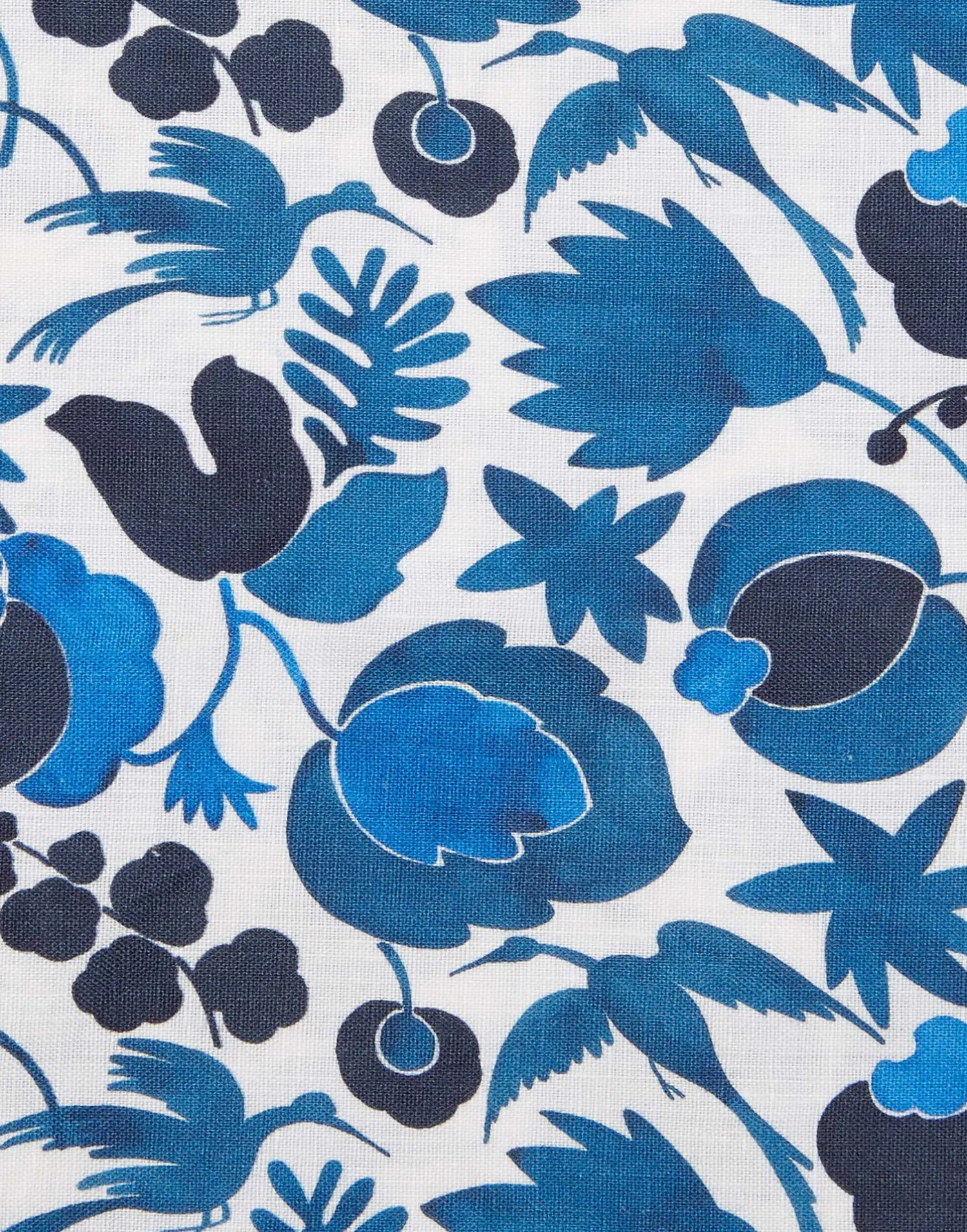 La DoubleJ Tovaglioli|Tessili<Large Napkins Set Of 2Wildbird Blu Small in Linen