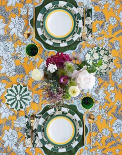 La DoubleJ Tovaglie|Tessili<Large TableclothLilium Zafferano in Linen