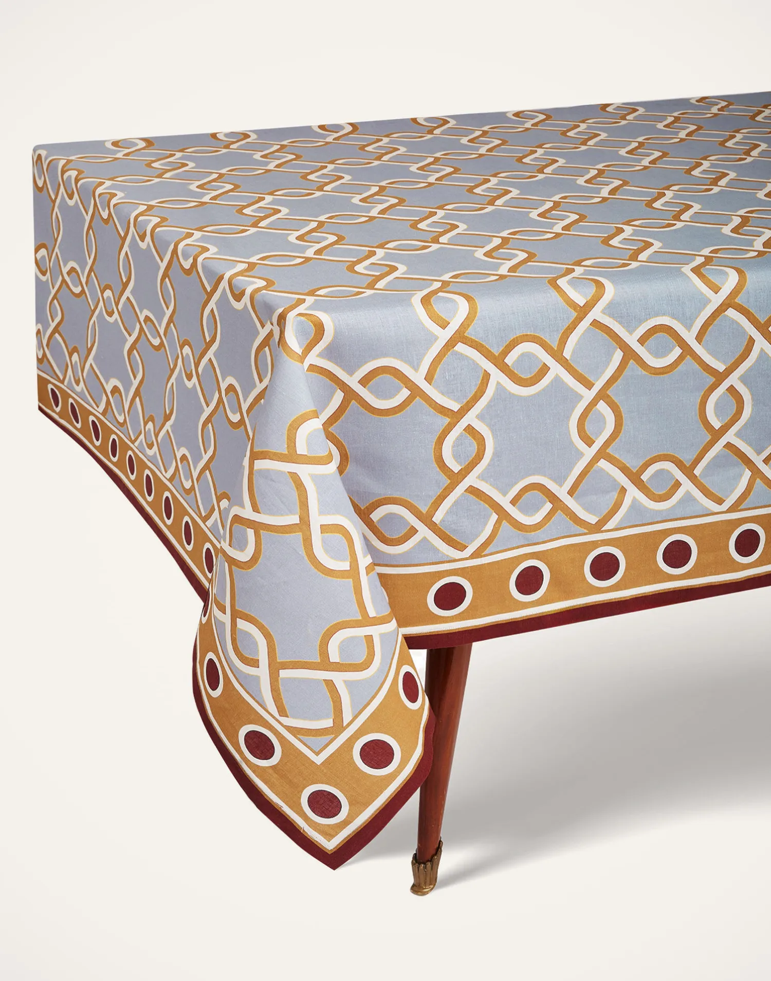 La DoubleJ Tovaglie|Tessili<Large TableclothTackle Turquoise in Linen