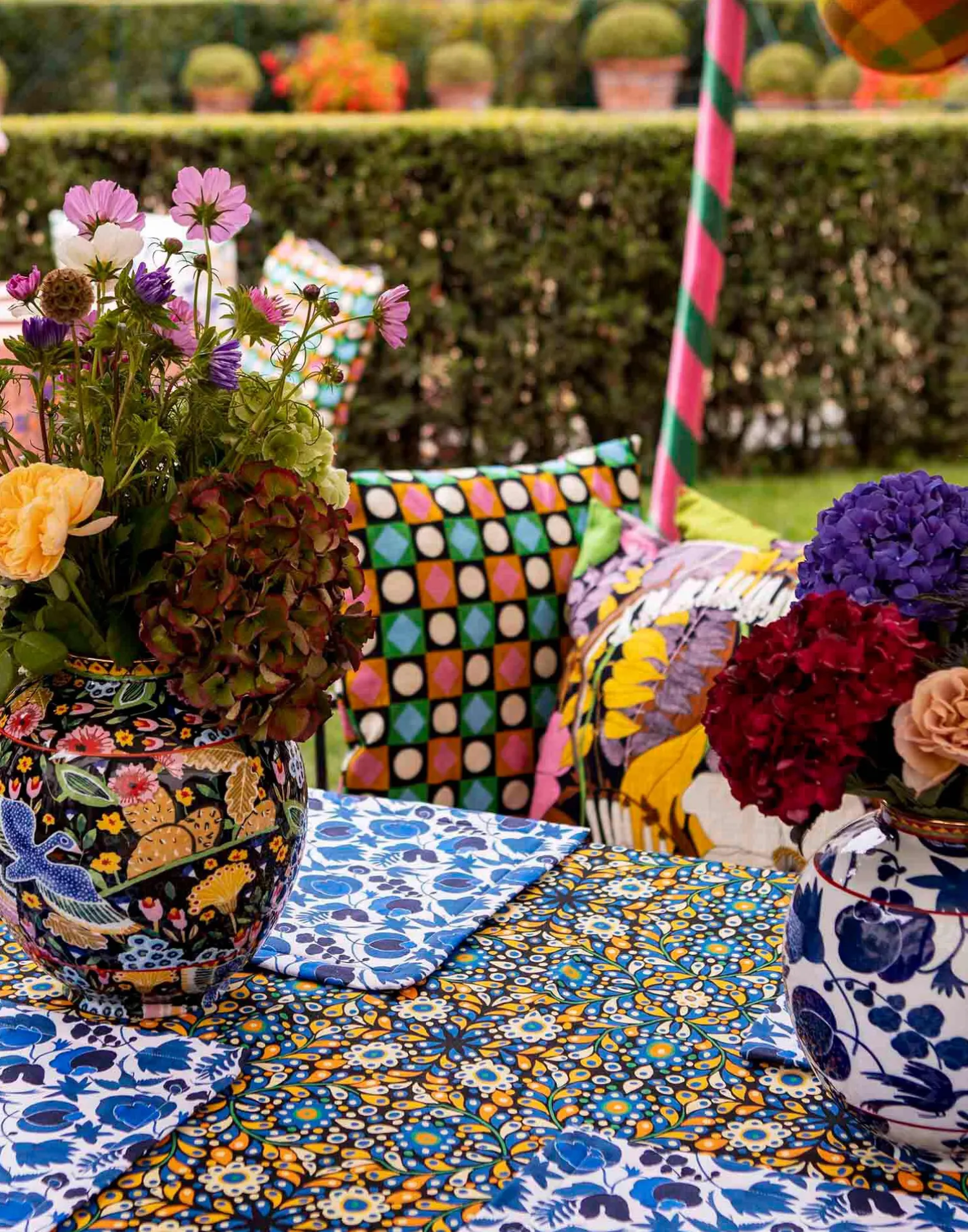 La DoubleJ Tovaglie|Tessili<Large Tablecloth (180x350)Confetti Blu in Linen