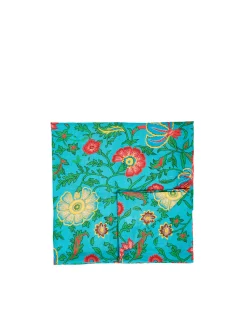 La DoubleJ Tovaglie|Tessili<Large Tablecloth (180x350)Dragon Flower Turchese in Linen