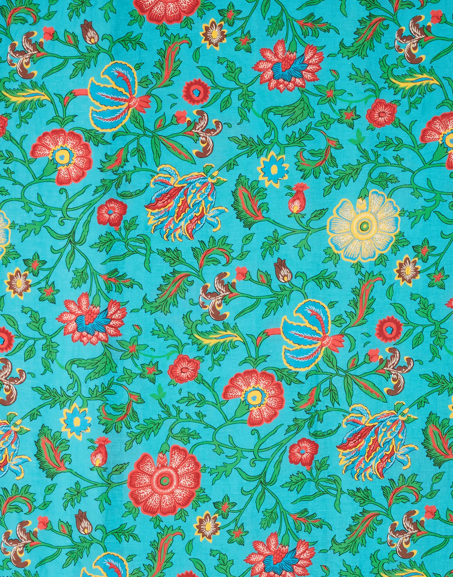 La DoubleJ Tovaglie|Tessili<Large Tablecloth (180x350)Dragon Flower Turchese in Linen