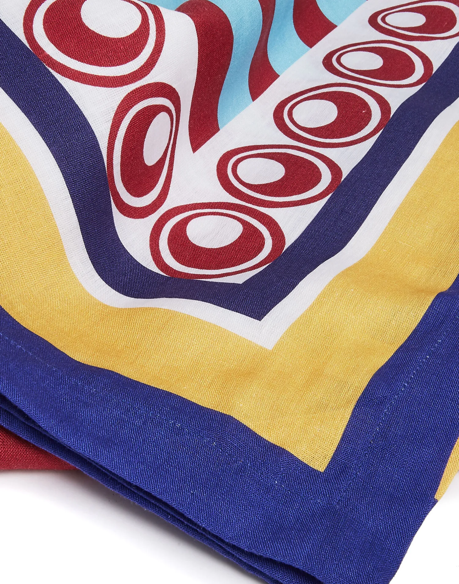 La DoubleJ Tovaglie|Tessili<Large Tablecloth (180x350)Riga Bordeaux - Azzurro (Placée) in Linen