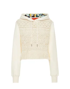 La DoubleJ Felpe E Magliette<La Scala HoodiePlaza Cream in Macramé