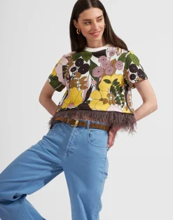 La DoubleJ Felpe E Magliette|Camicie E Top<La Scala TeeBig Flower Rose in Jersey
