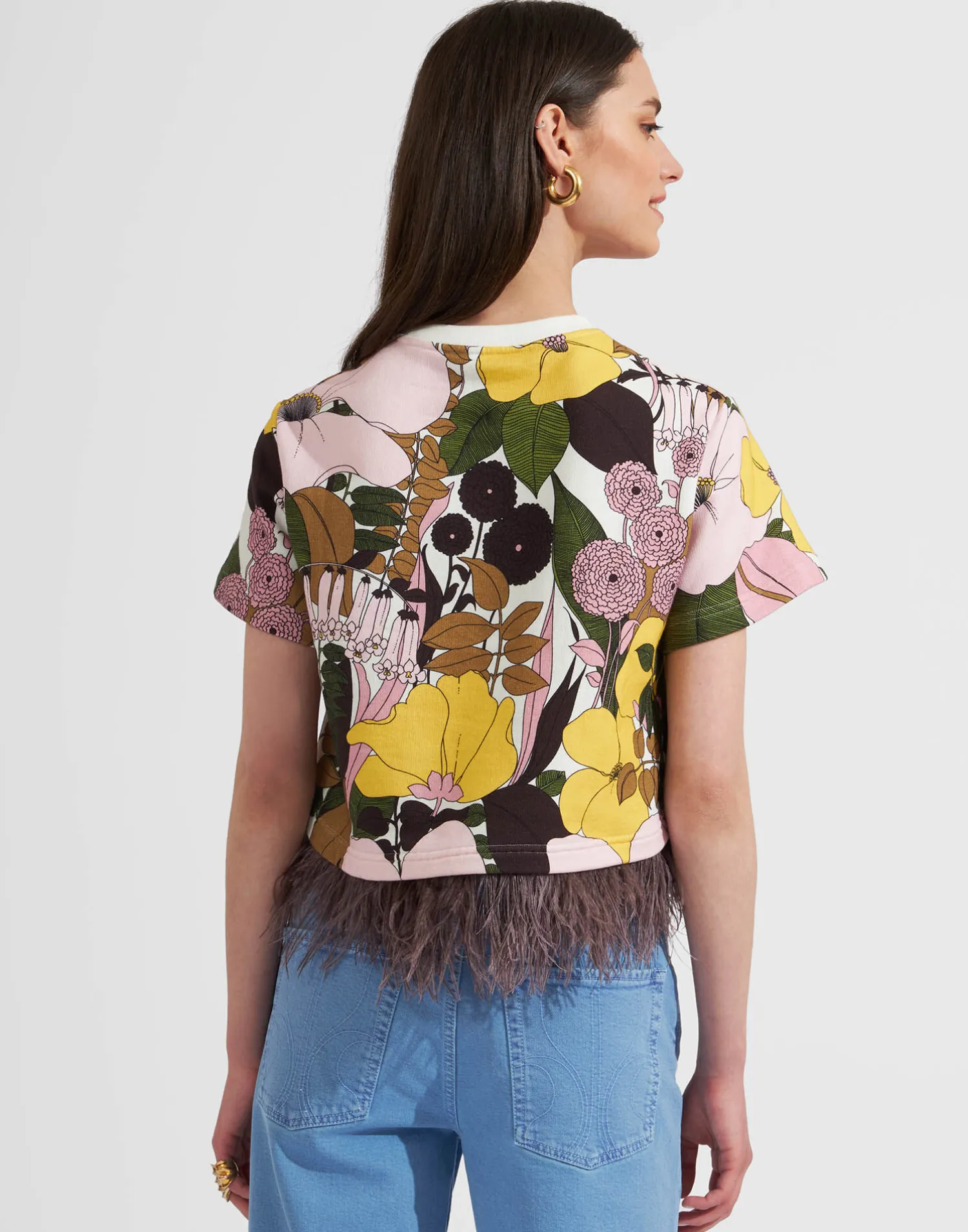 La DoubleJ Felpe E Magliette|Camicie E Top<La Scala TeeBig Flower Rose in Jersey
