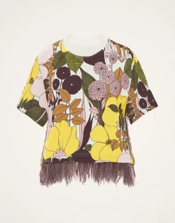 La DoubleJ Felpe E Magliette|Camicie E Top<La Scala TeeBig Flower Rose in Jersey