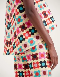 La DoubleJ Camicie E Top<La Scala TopGroovy Dot Giallo in Shot Cotton