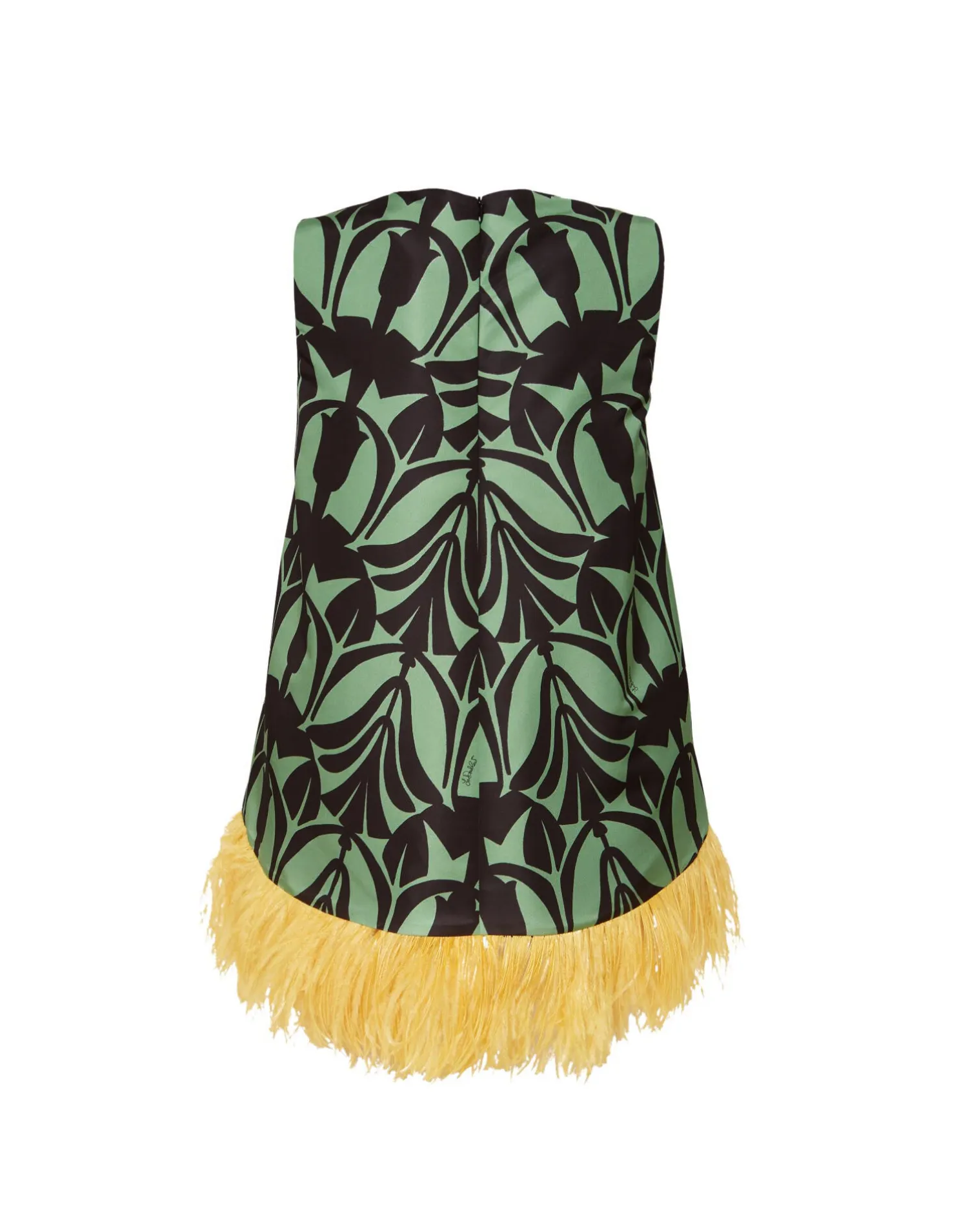 La DoubleJ Camicie E Top<La Scala TopPapyrus Green in Faille With Feathers