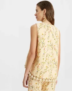 La DoubleJ Camicie E Top<La Scala TopPrimavera Cream in Tweed With Tassels