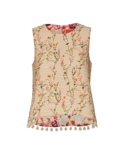 La DoubleJ Camicie E Top<La Scala TopPrimavera Cream in Tweed With Tassels