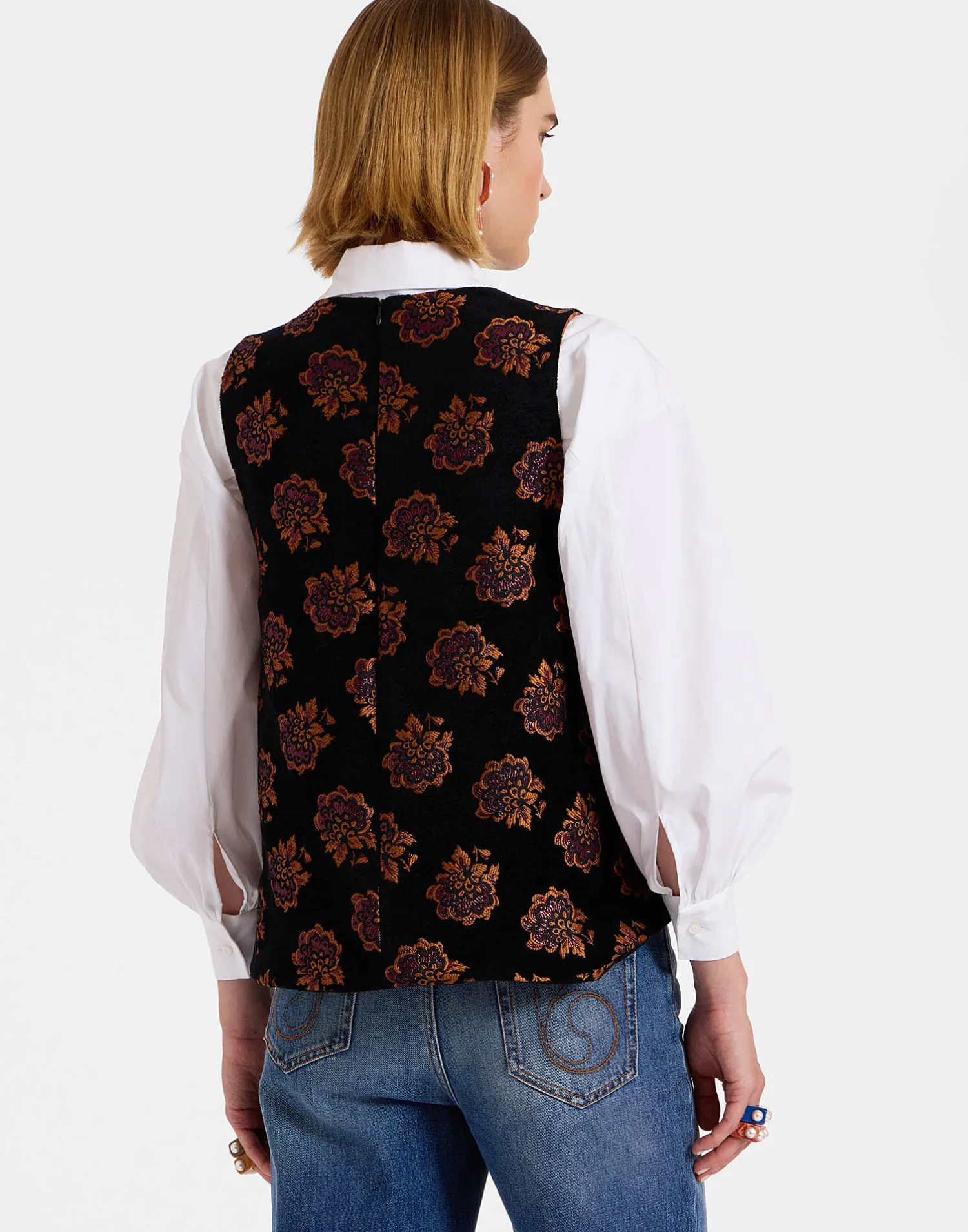 La DoubleJ Camicie E Top<La Scala TopRosette Black in Jacquard