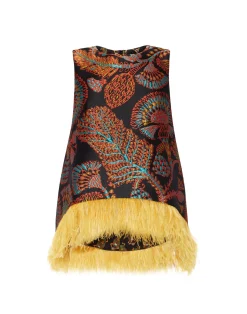La DoubleJ Camicie E Top<La Scala TopSicomore Black in Jacquard With Feathers