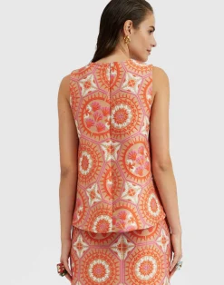 La DoubleJ Party Dressing<La Scala TopSun Orange in Jacquard