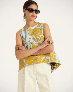 La DoubleJ Camicie E Top<La Scala TopTangle Light Blue in Shot Cotton