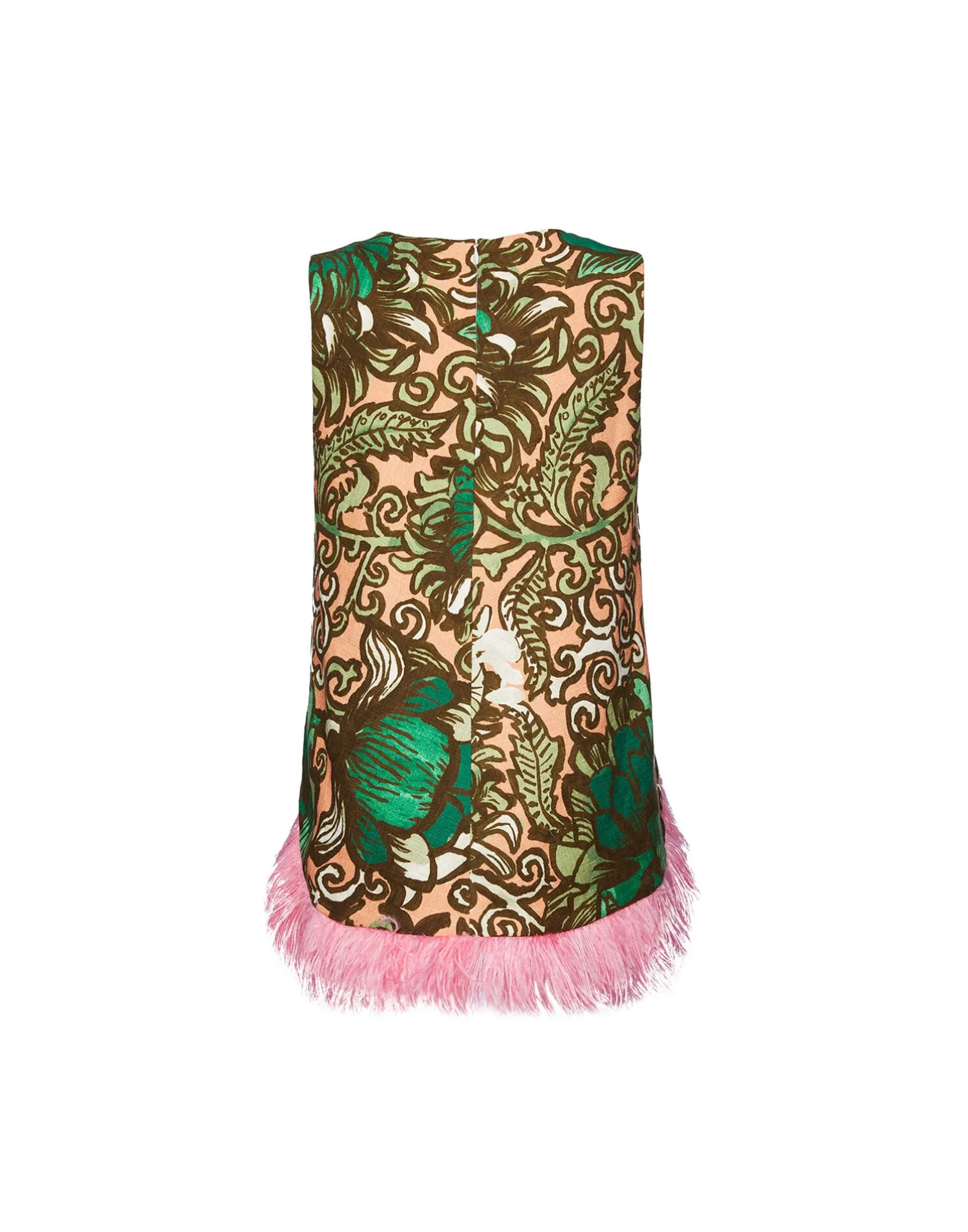 La DoubleJ Party Dressing<La Scala Top (With Feathers)Anemone Pink in Shot Cotton