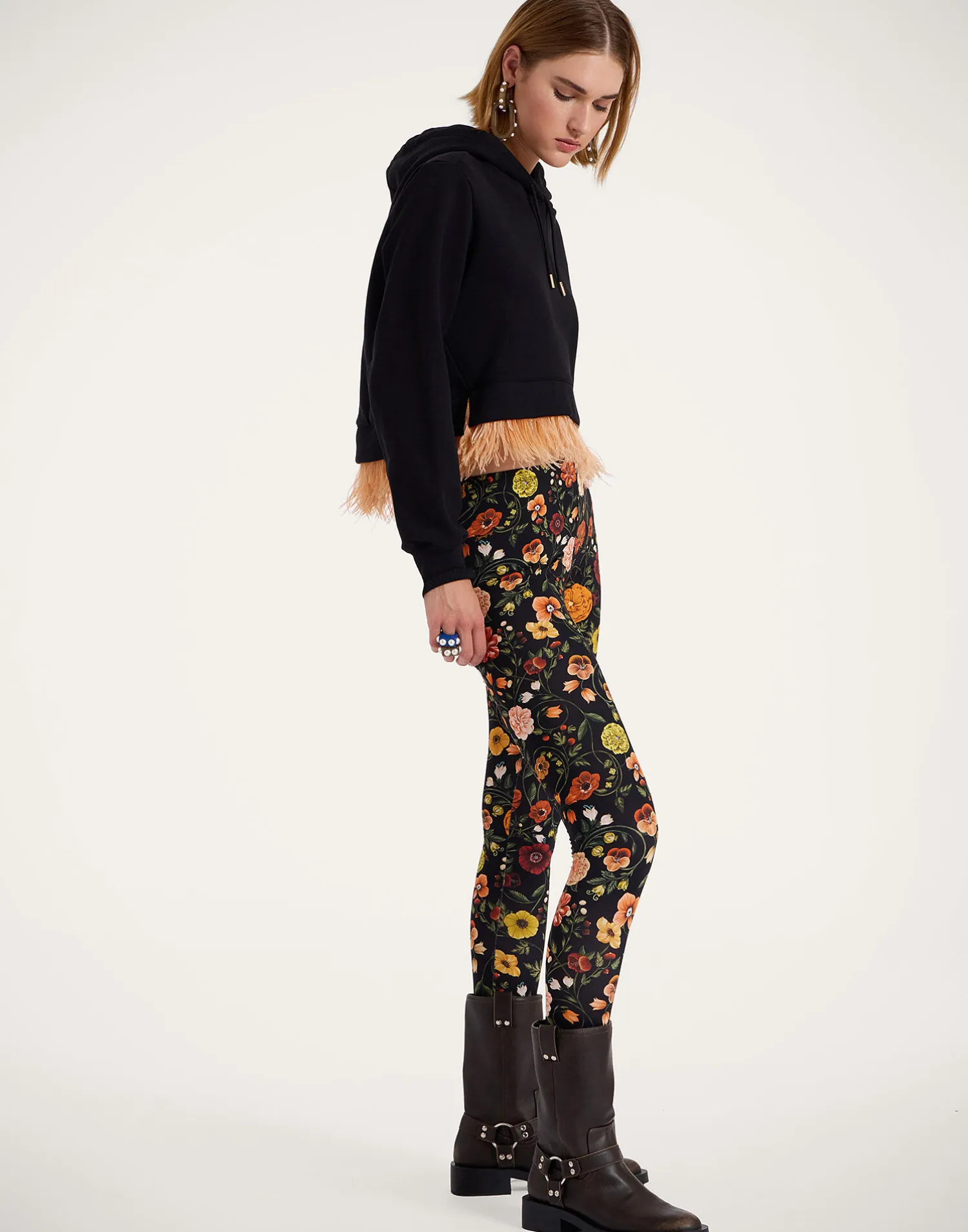 La DoubleJ Loungewear<LeggingsBotticelli Black in Skinny Jersey