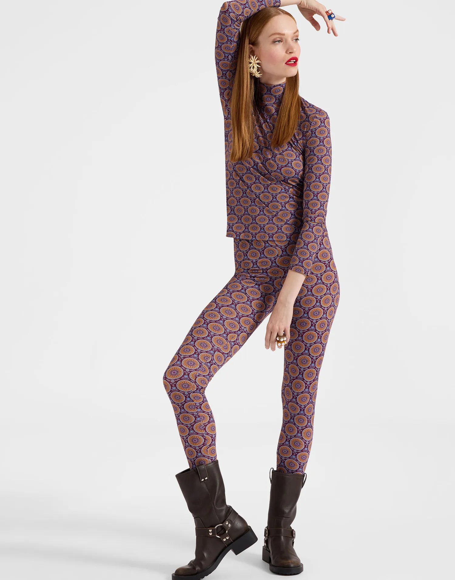 La DoubleJ Loungewear<LeggingsSovereign Mini Purple in Skinny Jersey