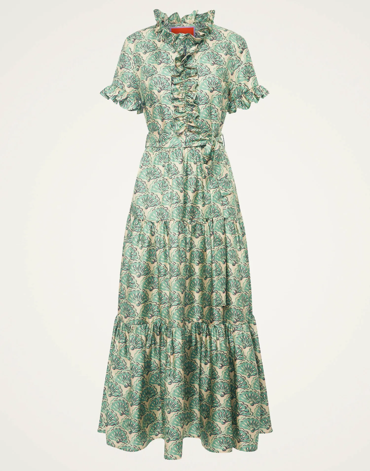 La DoubleJ Vestiti<Long And Sassy DressFans Mint in Silk Twill