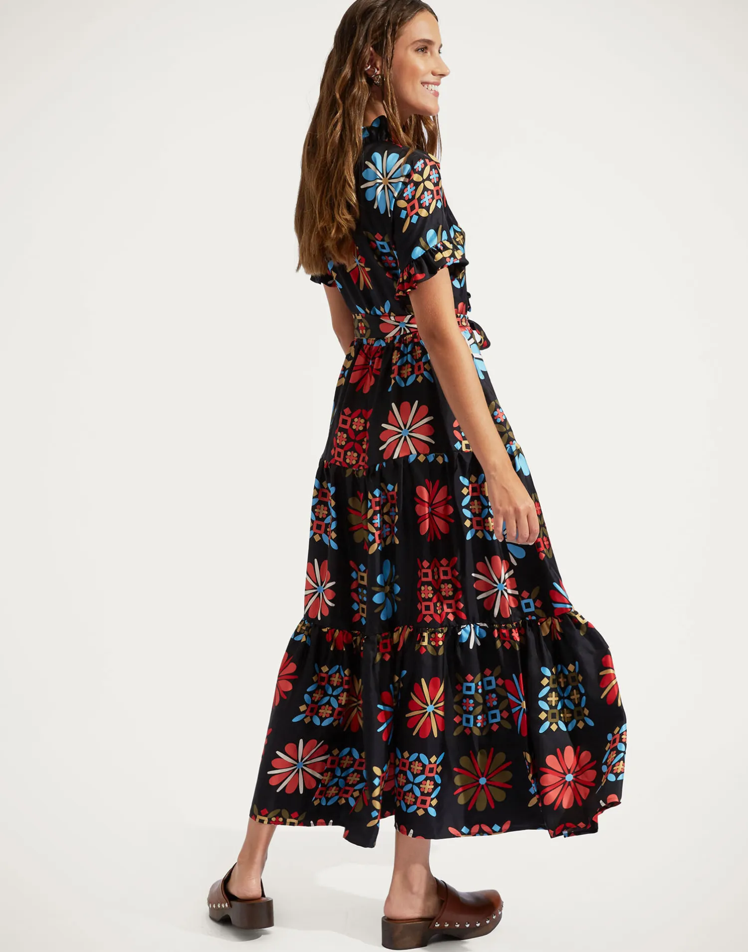 La DoubleJ Vestiti<Long And Sassy DressVetrata Grande in Silk Twill