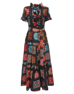 La DoubleJ Vestiti<Long And Sassy DressVetrata Grande in Silk Twill