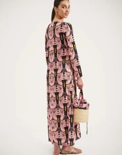 La DoubleJ Vestiti<Long Sleeve Swing DressAli Rosa in Sable