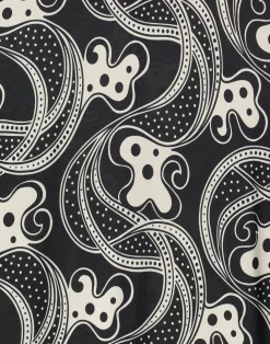 La DoubleJ Party Dressing<Long Sleeve Swing DressAperol Black & White in Flowy Jersey