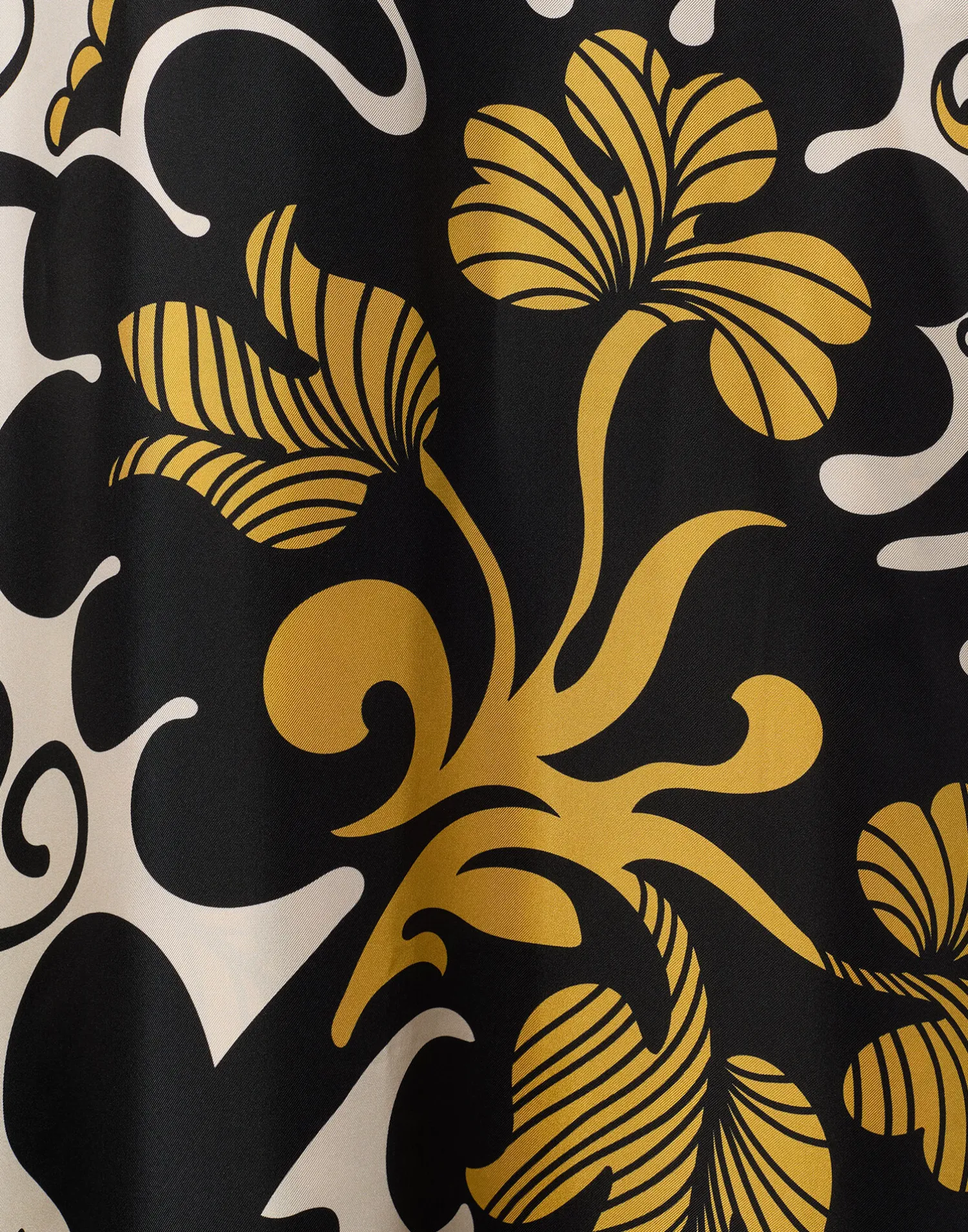 La DoubleJ Vestiti<Long Sleeve Swing DressMarea Black & White in Silk Twill