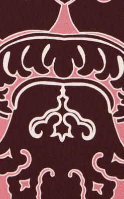 La DoubleJ Vestiti<Long Sleeve Swing DressOltrarno Placée Pink in Silk Twill