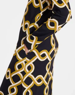 La DoubleJ Vestiti<Long Sleeve Swing DressTackle Black in Sabl&eacute;