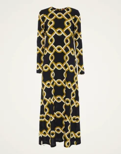 La DoubleJ Vestiti<Long Sleeve Swing DressTackle Black in Sabl&eacute;