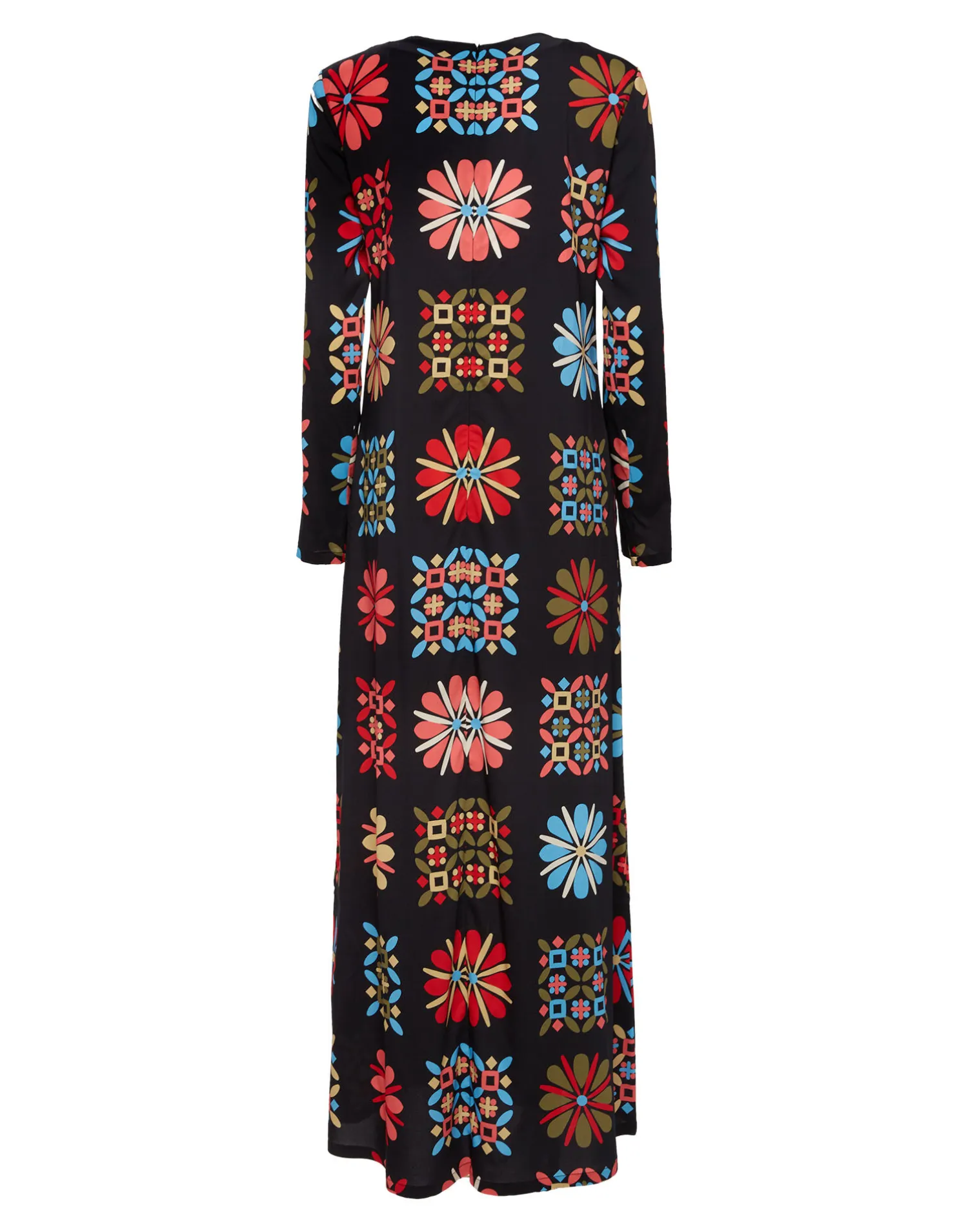 La DoubleJ Vestiti<Long Sleeve Swing DressVetrata Grande in Sable