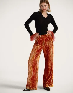 La DoubleJ Pantaloni E Shorts<Loose PantsBanquet Orange in Devor&eacute;