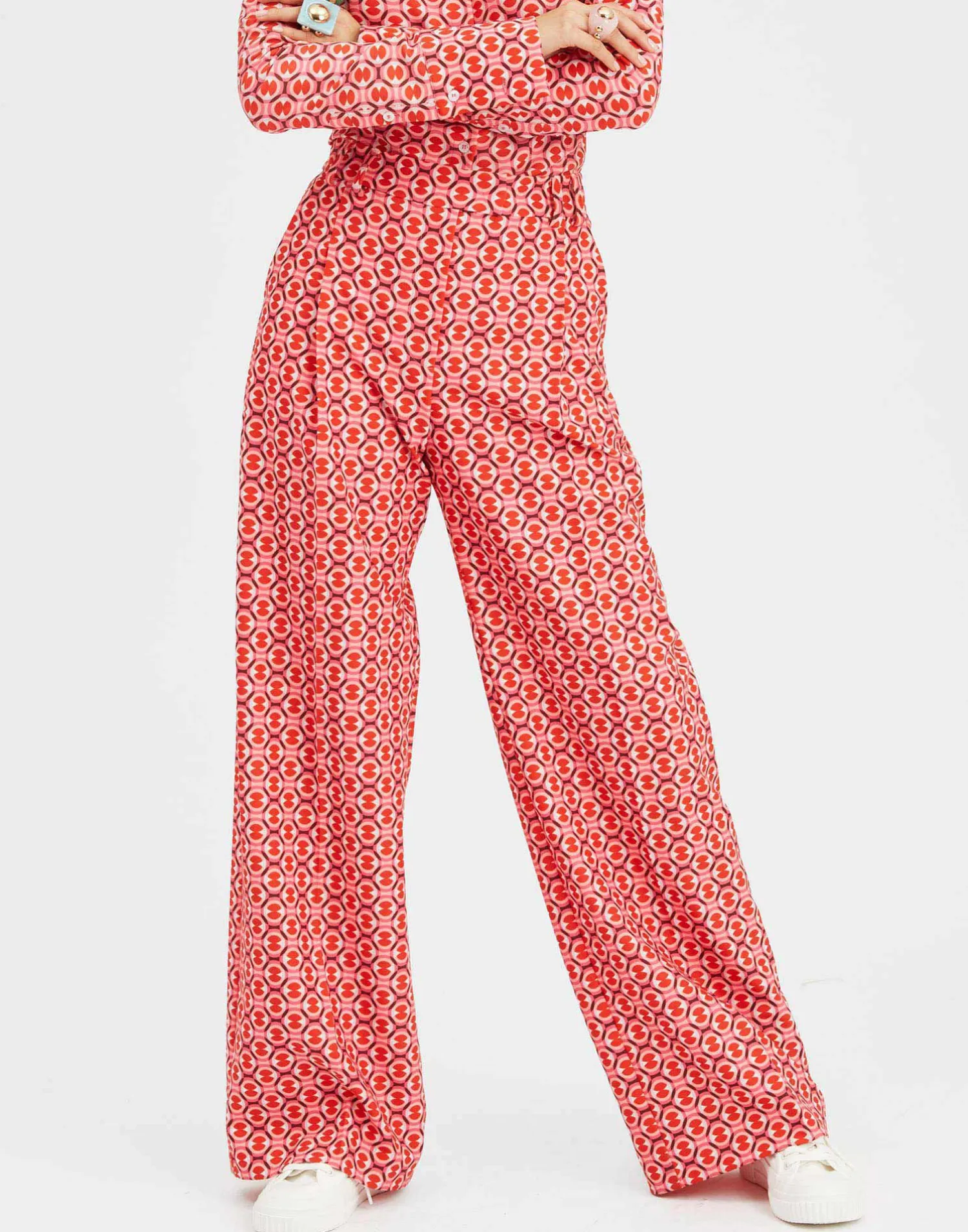 La DoubleJ Pantaloni E Shorts<Loose PantsSugar Rush Red in Compact Jersey