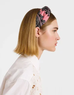 La DoubleJ Accessori Per Capelli|Accessories<Love Knot HeadbandOltrarno Pink in Twill