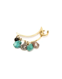 La DoubleJ Bijoux|Accessories<Luna EarringsSolid Acquamarine in Gold Plated Brass