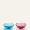 La DoubleJ Accessori Per La Casa|Vetro<Luxury Nut Bowl Set of 2Turchese/Viola in Glass
