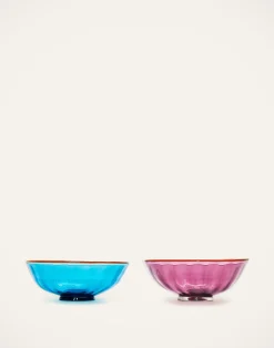 La DoubleJ Accessori Per La Casa|Vetro<Luxury Nut Bowl Set of 2Turchese/Viola in Glass