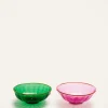La DoubleJ Accessori Per La Casa|Vetro<Luxury Nut Bowl Set of 2Verde/Rosa in Glass