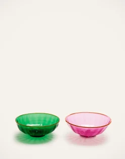 La DoubleJ Accessori Per La Casa|Vetro<Luxury Nut Bowl Set of 2Verde/Rosa in Glass
