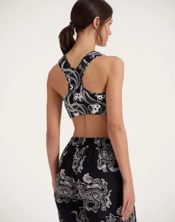 La DoubleJ Loungewear<Magica BraAperol Black & White in Jersey Stretch